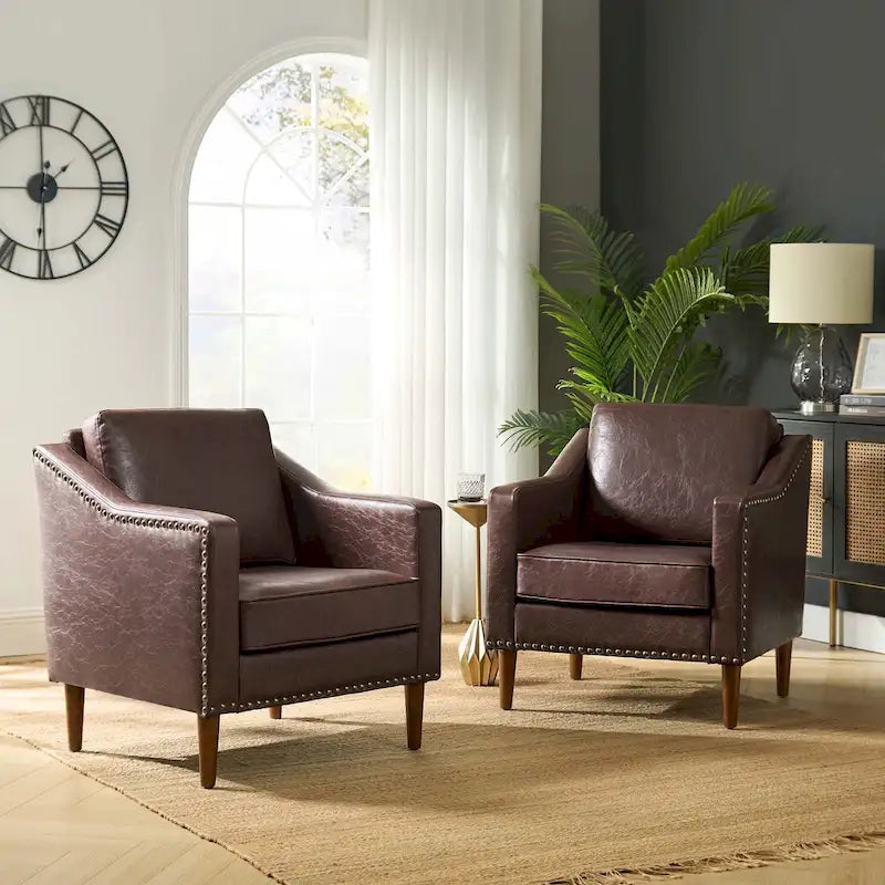 Fauteuil de transition avec accoudoirs inclinés, lot de 2