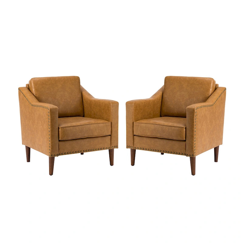 Fauteuil de transition avec accoudoirs inclinés, lot de 2