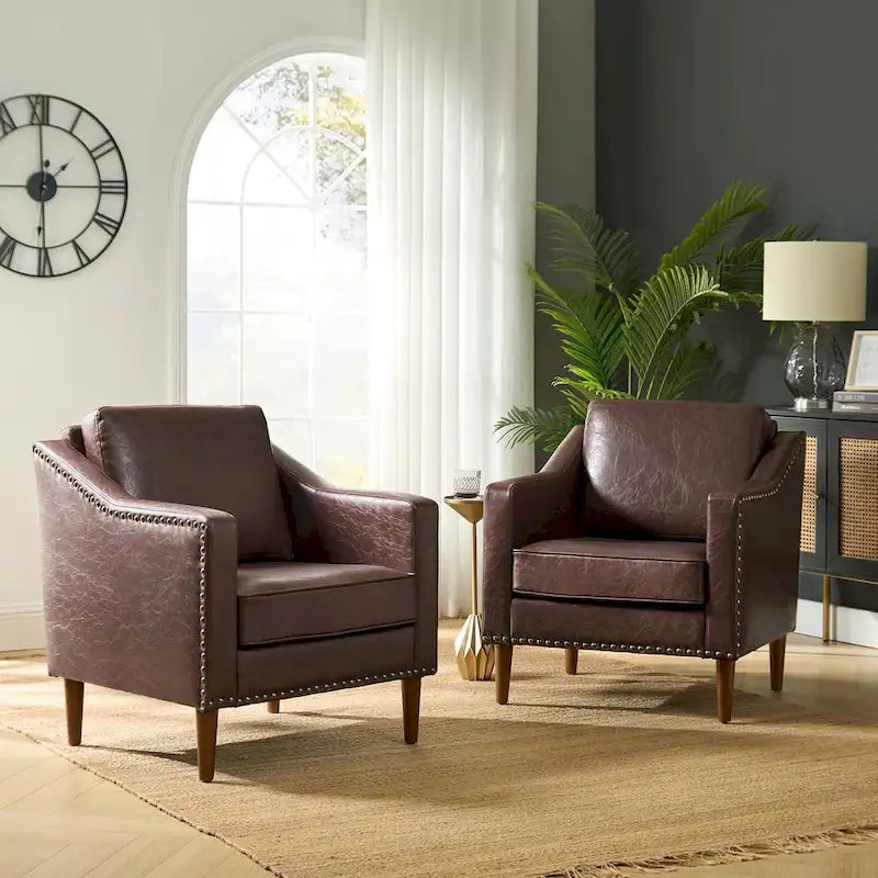 Fauteuil de transition avec accoudoirs inclinés, lot de 2