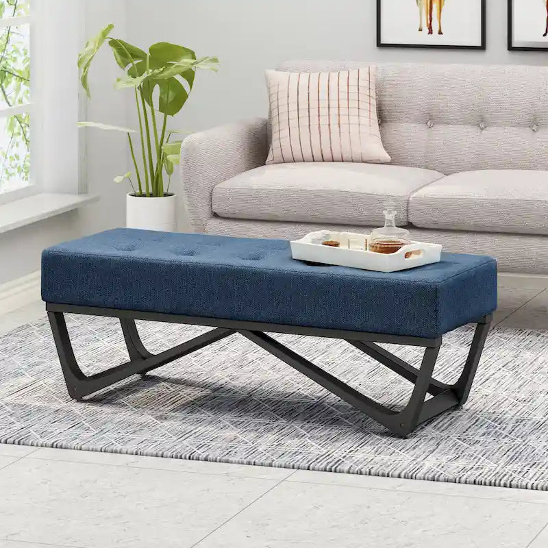 Banc Ottomane en Tissu Contemporain