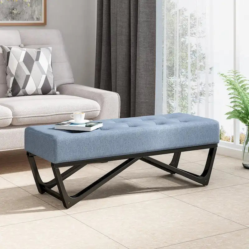Banc Ottomane en Tissu Contemporain