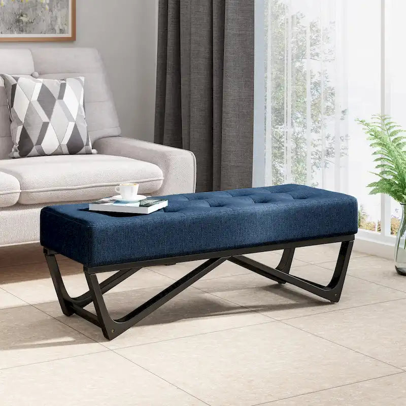 Banc Ottomane en Tissu Contemporain