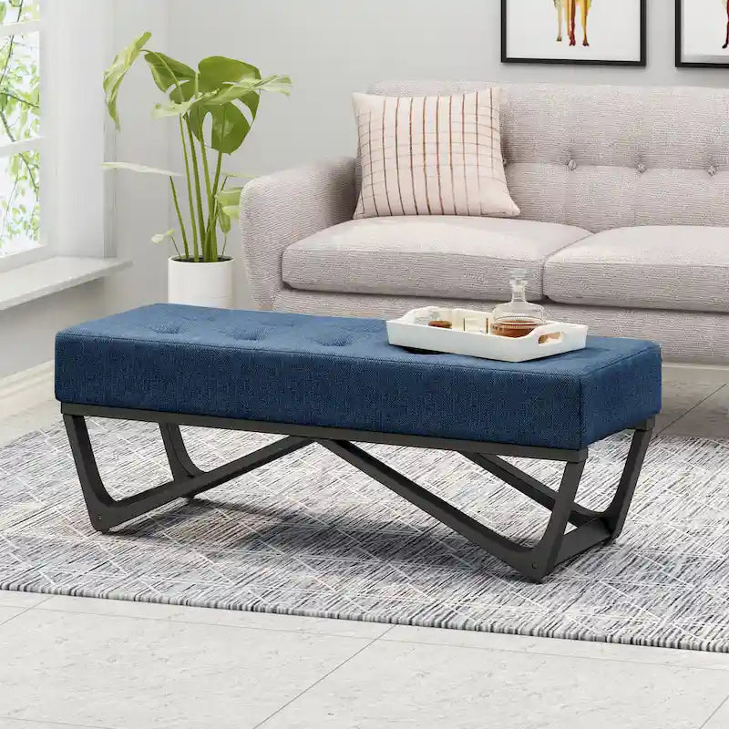 Banc Ottomane en Tissu Contemporain