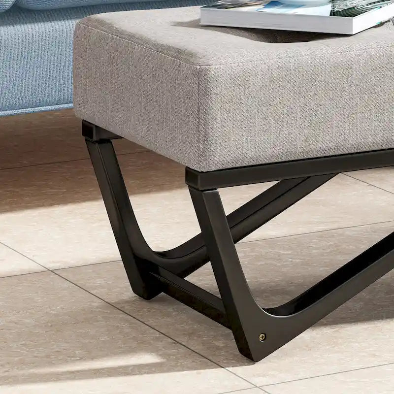 Banc Ottomane en Tissu Contemporain