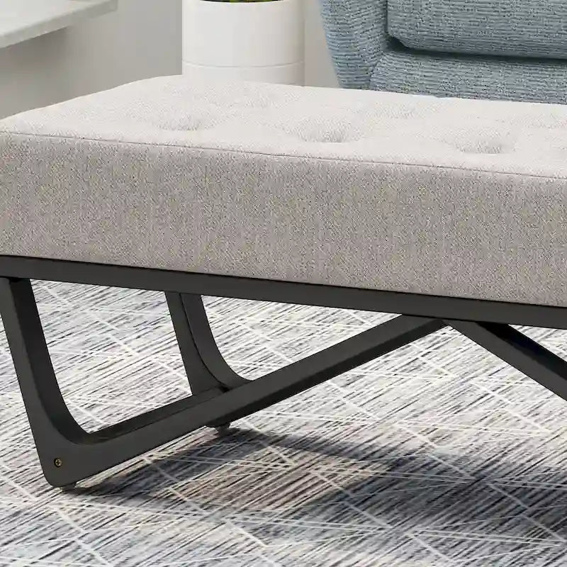 Banc Ottomane en Tissu Contemporain
