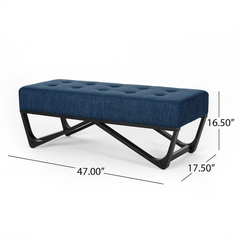 Banc Ottomane en Tissu Contemporain