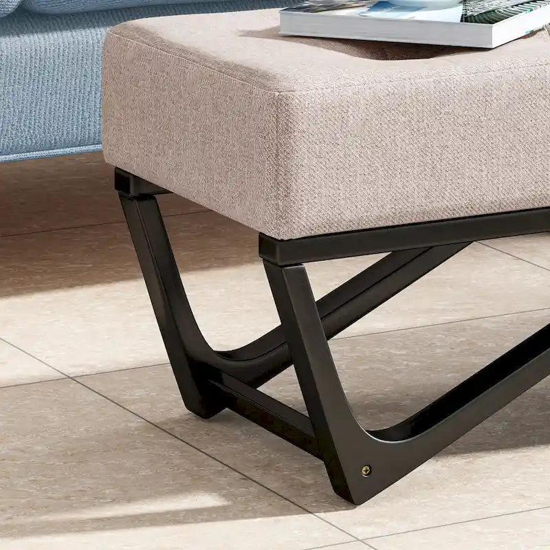 Banc Ottomane en Tissu Contemporain