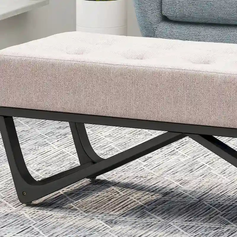Banc Ottomane en Tissu Contemporain