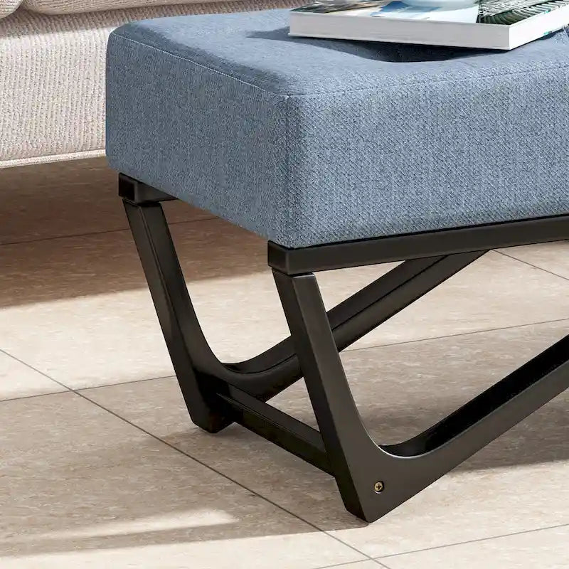 Banc Ottomane en Tissu Contemporain