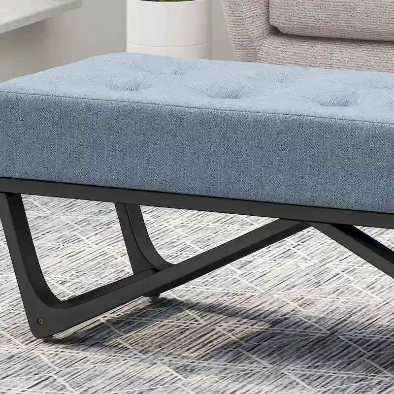 Banc Ottomane en Tissu Contemporain