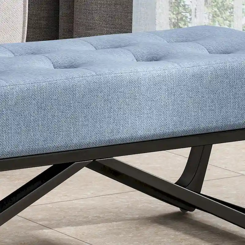 Banc Ottomane en Tissu Contemporain
