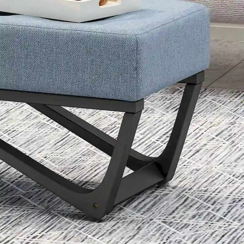 Banc Ottomane en Tissu Contemporain