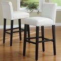 Bennett White Faux Leather 29-inch High Back Bar Stools (Set of 2) by iNSPIRE Q Bold