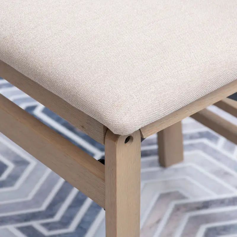 Chaise de salle à manger pliante en bois Mission Grey Wash (lot de 2)