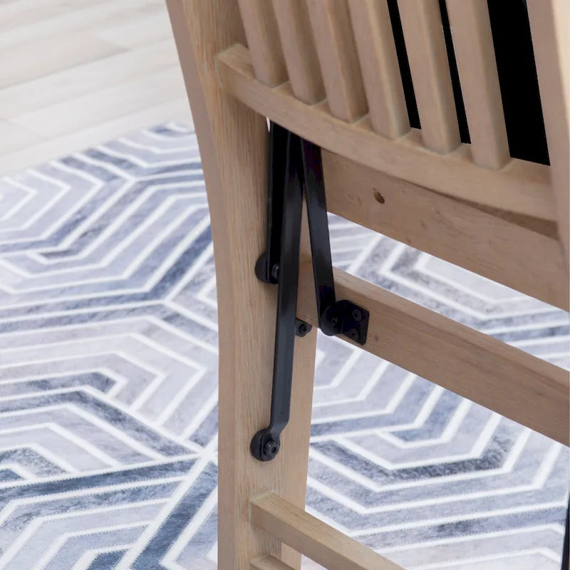 Chaise de salle à manger pliante en bois Mission Grey Wash (lot de 2)
