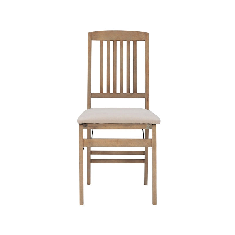 Chaise de salle à manger pliante en bois Mission Grey Wash (lot de 2)