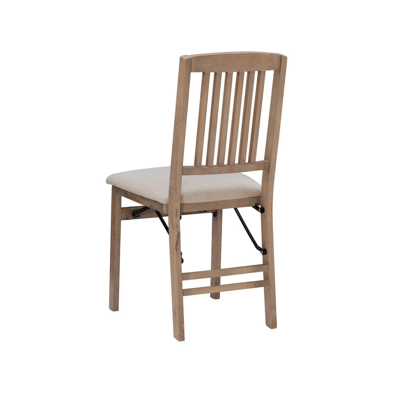 Chaise de salle à manger pliante en bois Mission Grey Wash (lot de 2)
