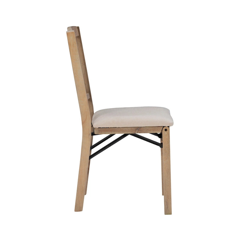 Chaise de salle à manger pliante en bois Mission Grey Wash (lot de 2)