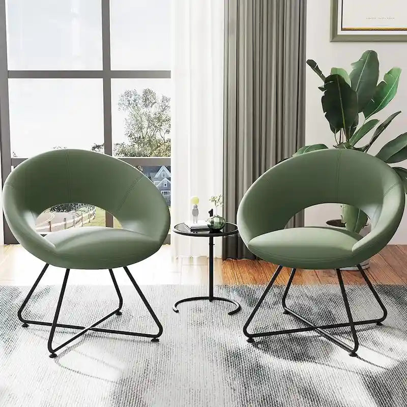 Fauteuil en velours vert, fauteuil d'appoint en velours pour salon, chambre, bureau, canapé simple rembourré.