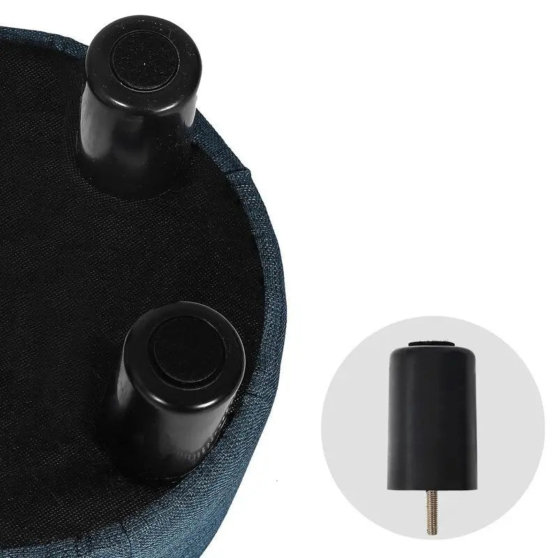Repose-pieds rond en tissu ottoman, pouf rembourré moderne
