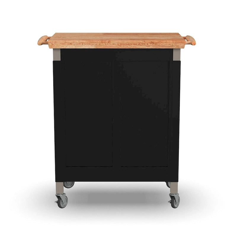 Dessertes de cuisine avec plateau en bois