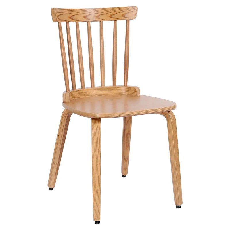 Chaises de salle à manger Windsor à dossier broché en bois massif, lot de 2 - 17,44 (l) x 19,7 (P) x 33,1 (H)