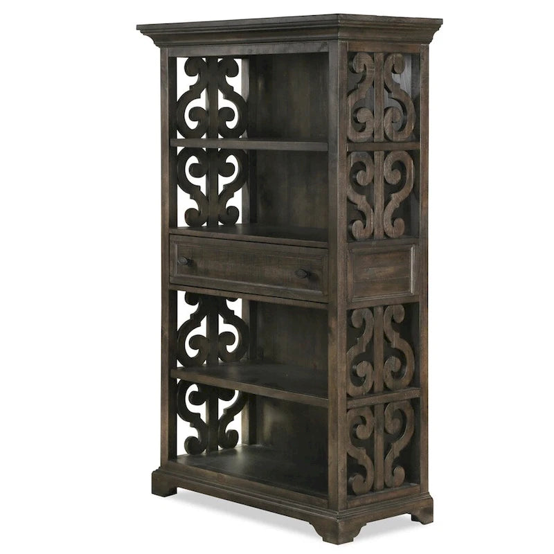 Bibliothèque poivre vieilli traditionnelle