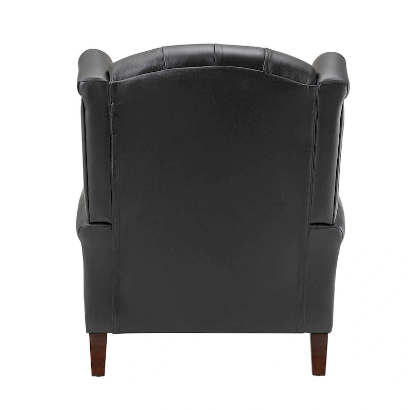 Fauteuil club en cuir clouté