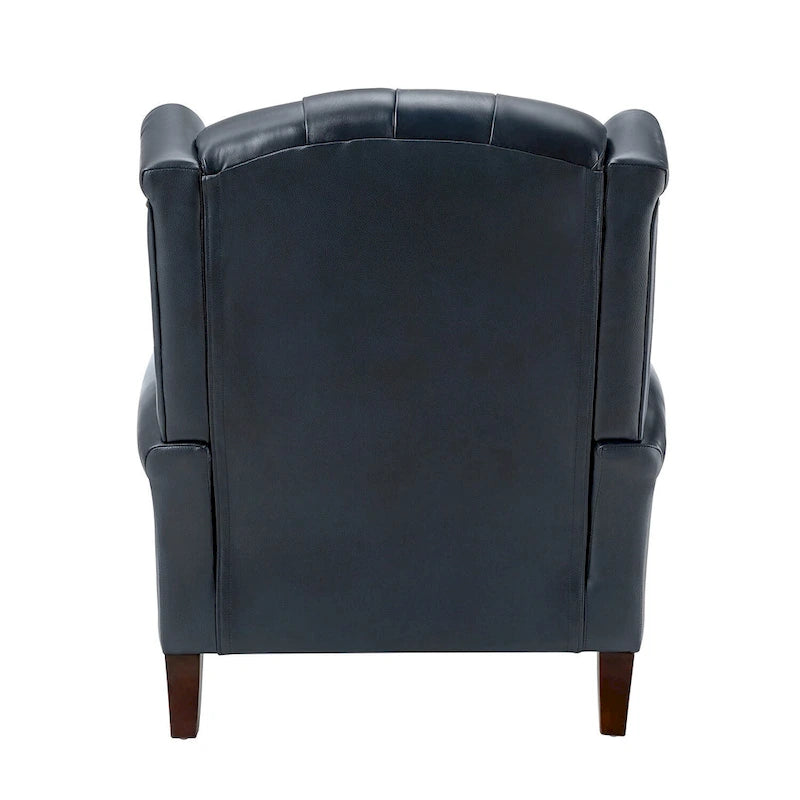 Fauteuil club en cuir clouté