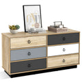 Commode double à 6 tiroirs, tour de rangement d'appoint pour chambre à coucher